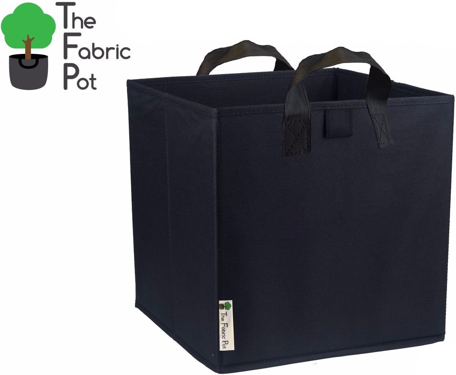 Black Square Fabric Root Plant Pot Bag 5 11 15 25 30 40 50 60 80L Litre X5 (5L)