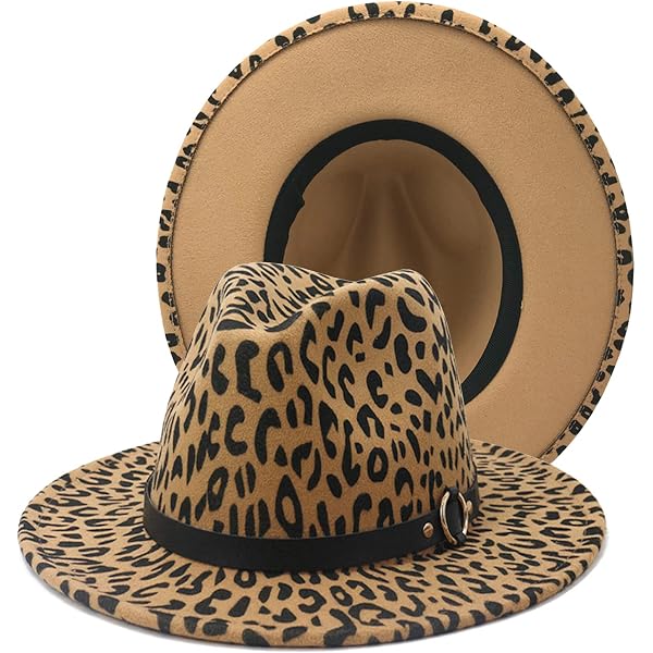 Women\'s Black Leopard Band Straw Safari Hat *NWOT* Leopard Print Women main image 2