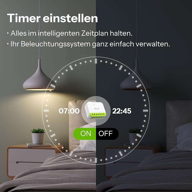 MINI Duo 2-Kanal Zigbee Smart-Schalter, Zigbee 3.0, 16A Gesamtlast, Fernsteuerung über Zigbee Hub, Neutralleiter erforderlich, kompatibel mit Alexa/Google, 2er-Pack