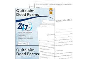 PlanNow Quitclaim Deed Form - Legal Documents Forms Transfer Claims to Property from Individual to Individual with Easy Instructions | Attorney Approved Legal Form