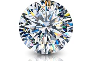 SKYFUN Moissanite D Color Simulated Diamond Loose Stone Round Brilliant Cut Excellent Cutting VVS Clarity for Jewelry Making,Gifts for Women