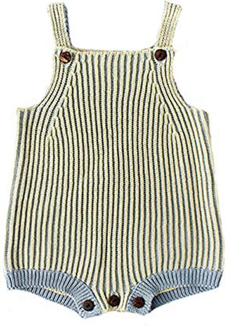 Pinleck Newborn Baby Girls Knit Romper Long Sleeve Sweater Bowknot Bodysuit Jumpsuit