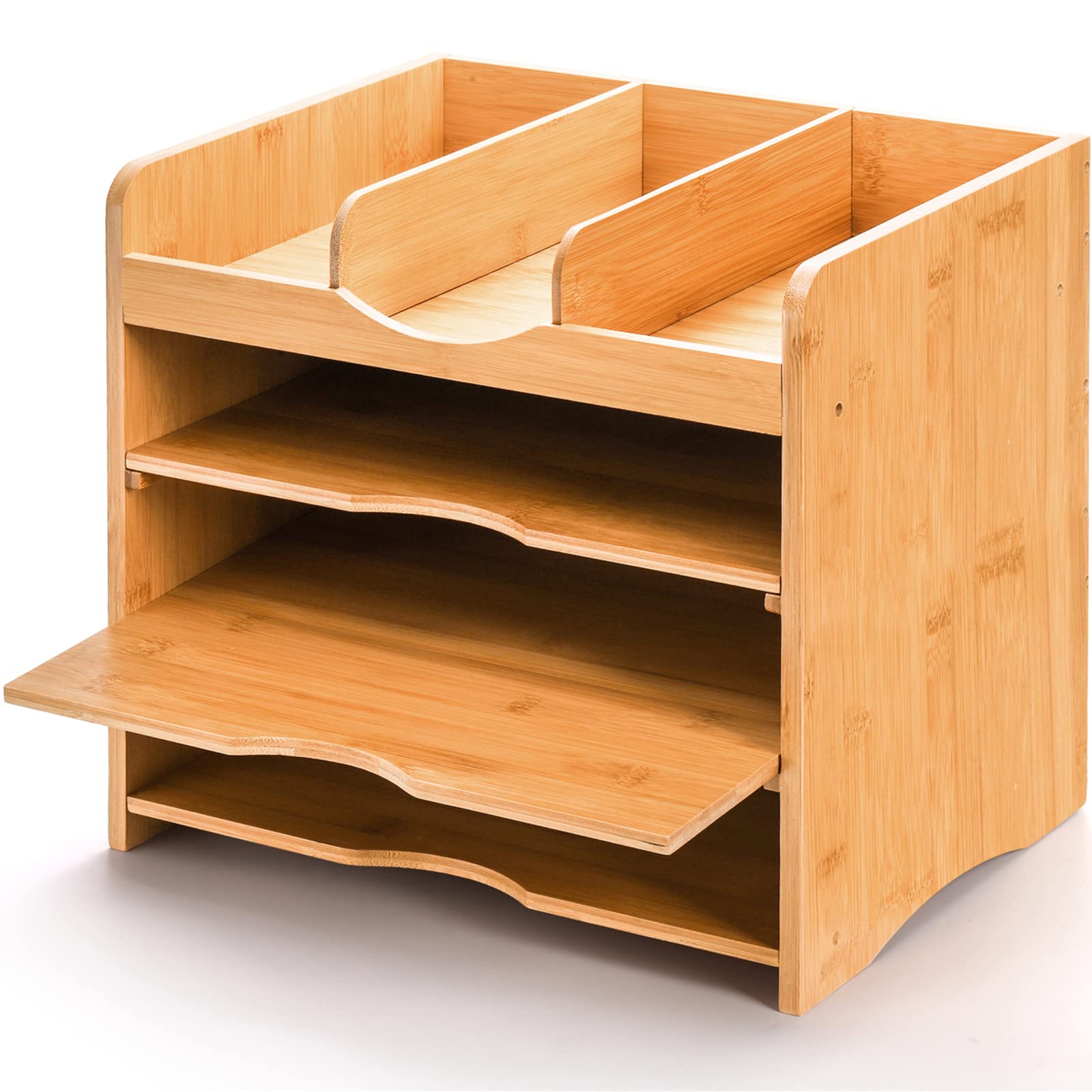 Mua DEAYOU Bamboo Desk File Organizer, 13