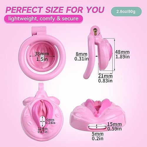 Sissy Chastity Cage, Chastity Lock Devices with 4 Rings, Resin Cock Cage  for Penis Exercise, Light BDSM Sissy Sex Toys for Man (Pink) in Saudi  Arabia | Whizz Chastity Devices