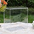 UNIQOOO Clear Acrylic Card Box w/Slot, Thick DIY Wedding Box Blank No Print, Large 10x10x5.5 in, for Reception Decoration Fundraiser Money Box Election Ballot Graduation Keepsake Party Favor