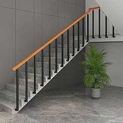 SDFVSDF 8-pcs Side Mount Stairs Railing