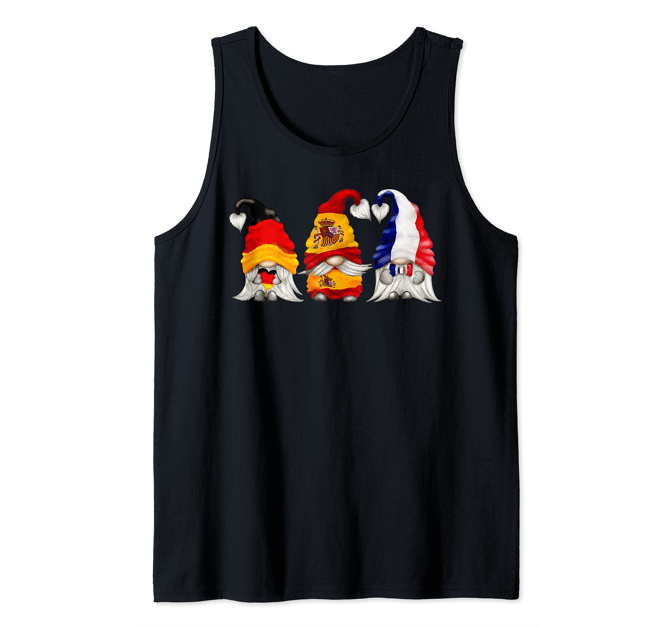 Spain Germany France Gnome Tank Top