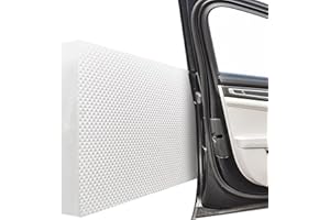 CZBRO 6 Pcs Garage Wall Protectors Car Door Protector Foam Car Door Edge Guard Foam Self Adhesive EVA Foam Wall Pad for Car Bumper Guards Warehouse Parking Assist, 15.75×5.9×0.79 inch (White-6 Pcs)