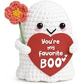 BABYQLO Halloween Gifts for Women Men Her Him Boyfriend Girlfriend -You're My Boo Crochet Ghost - Boo Basket Stuffer Spooky Gifts Aniversary Love Decoration