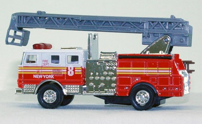 Toysmith Pullback Toy Fire Engine Die Cast 4855