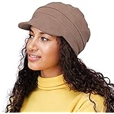 Alnorm Oversize Satin Lined Baseball Cap Newsboy Cap Winter Hat for Frizzy Curly Hair