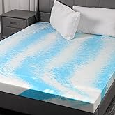 Colvay 3 Inch Gel Memory Foam Mattress Topper Full Size - Cooling Blue Foam Pad for Pressure Relief, CertiPUR-US Certified, Comfortable Bed Topper