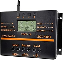 Solar Charge Controller 80A PWM 12V 24V 1920W Solar