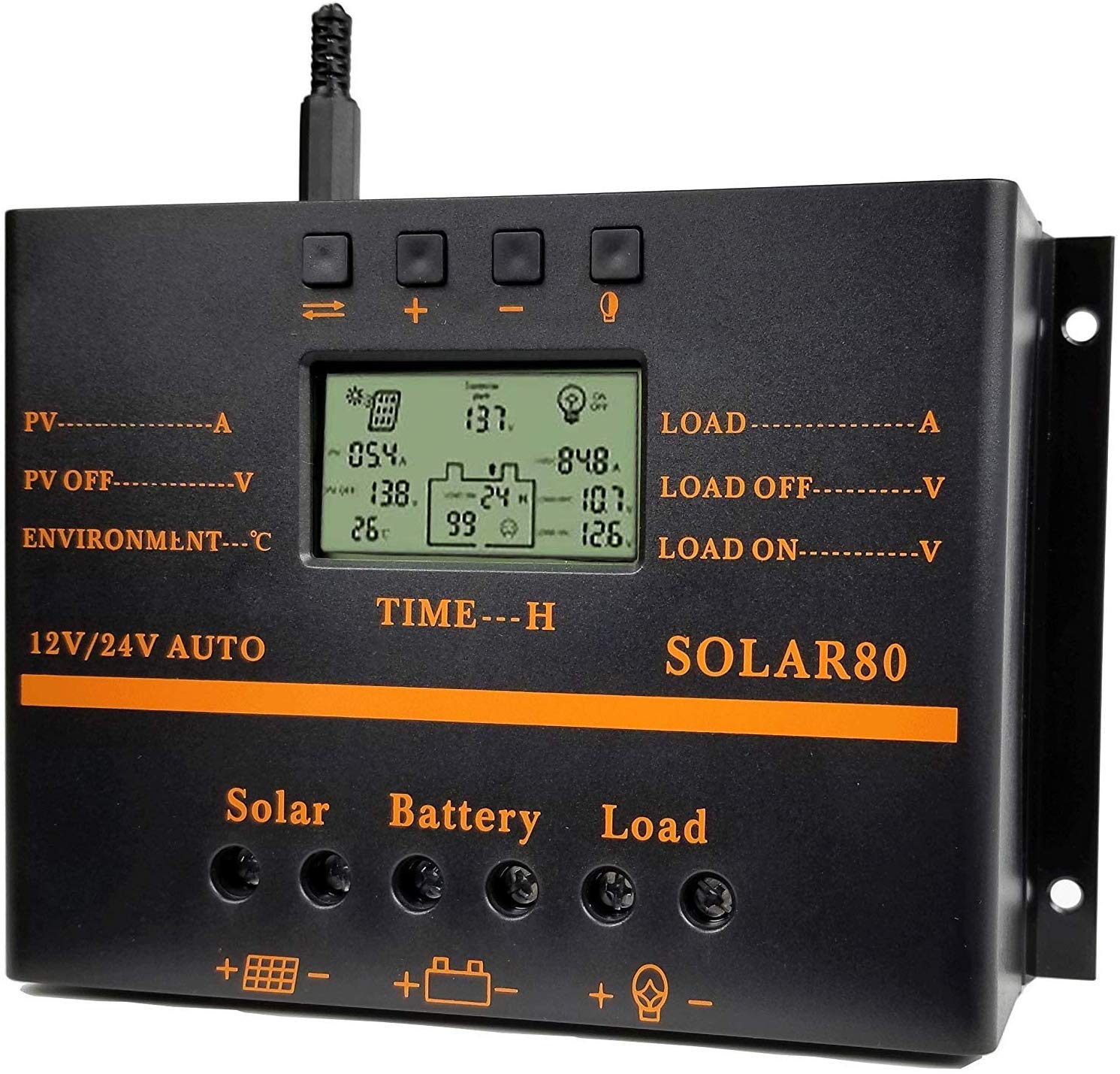 Solar Charge Controller 80A PWM 12V 24V 1920W Solar