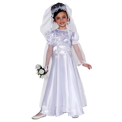 Forum Novelties Little Bride Wedding Belle Child Costume Dress and Veil, Medium