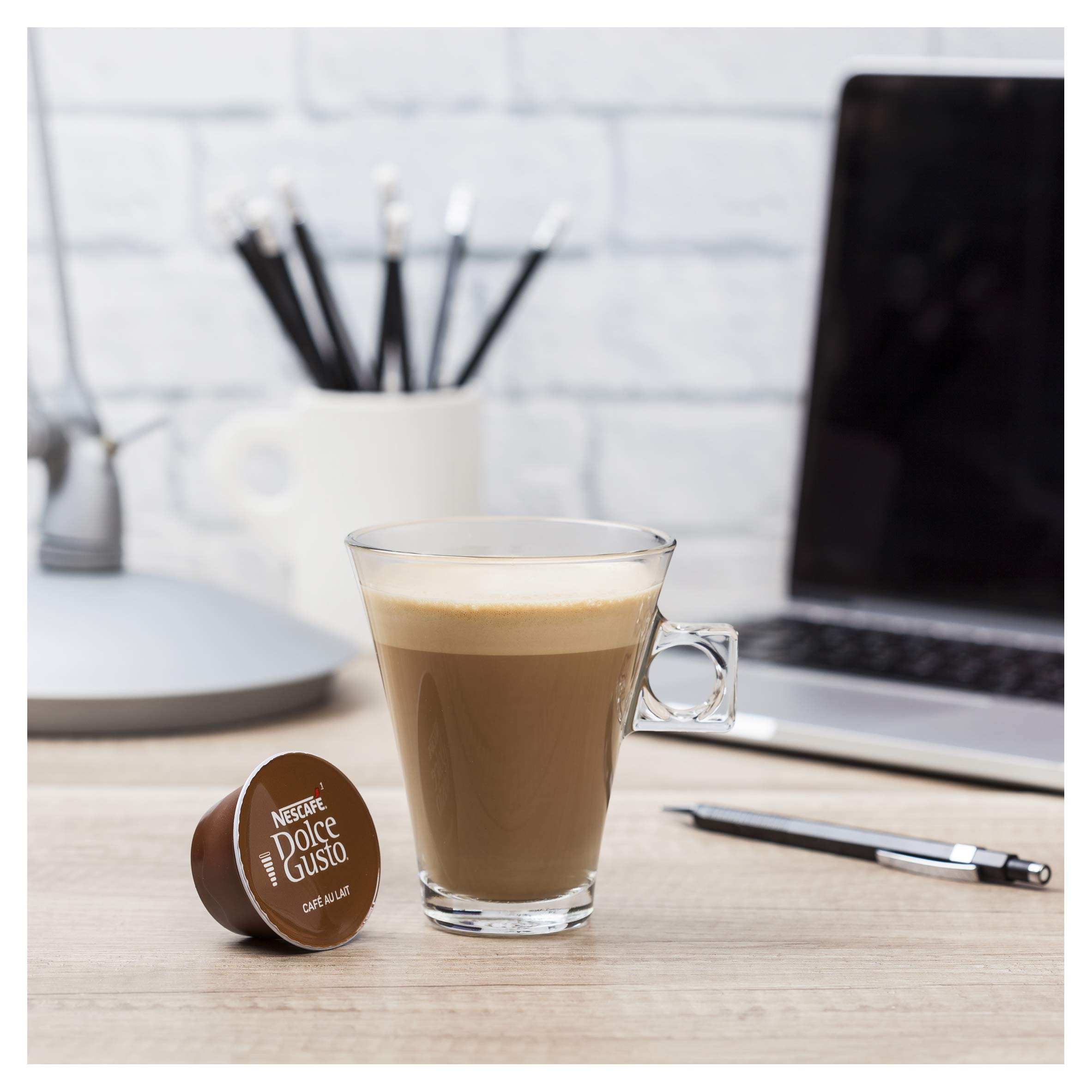 NESCAFE DOLCE GUSTO Café Au Lait Coffee Pods, 16 Capsules (Pack of 3