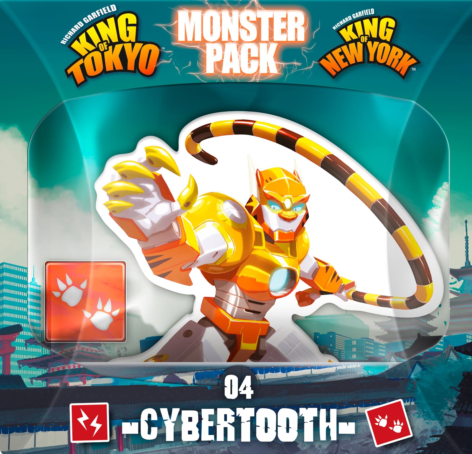 IELLO | King of Tokyo: Cybertooth Monster Pack | Board Game Expansion | 2-6 Players | Aged 8+ | 30 Minutes Playtime — image 1