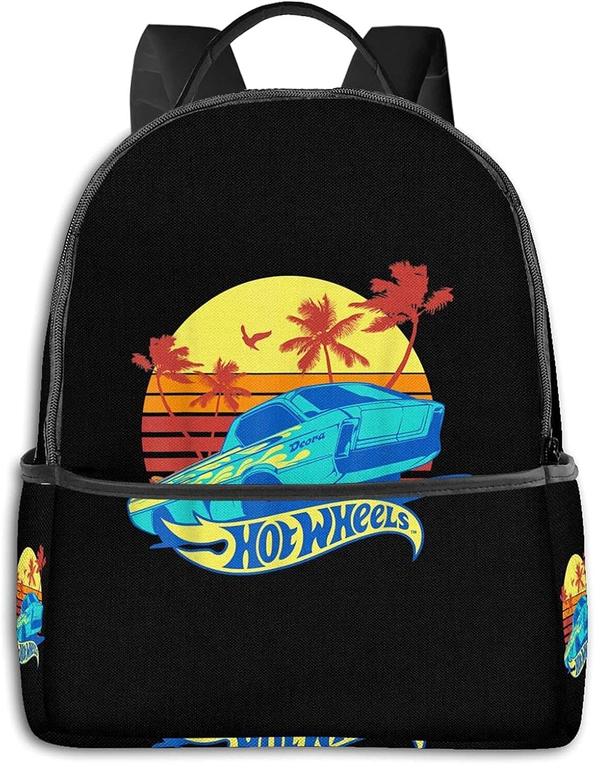 HOt Wheels School Backpack, Unisex Classic Basic Backpack School Bag