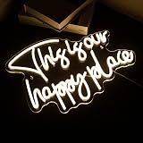 Looklight This is Our Happy Place Neon Sign Warm White Wall Decor view 7