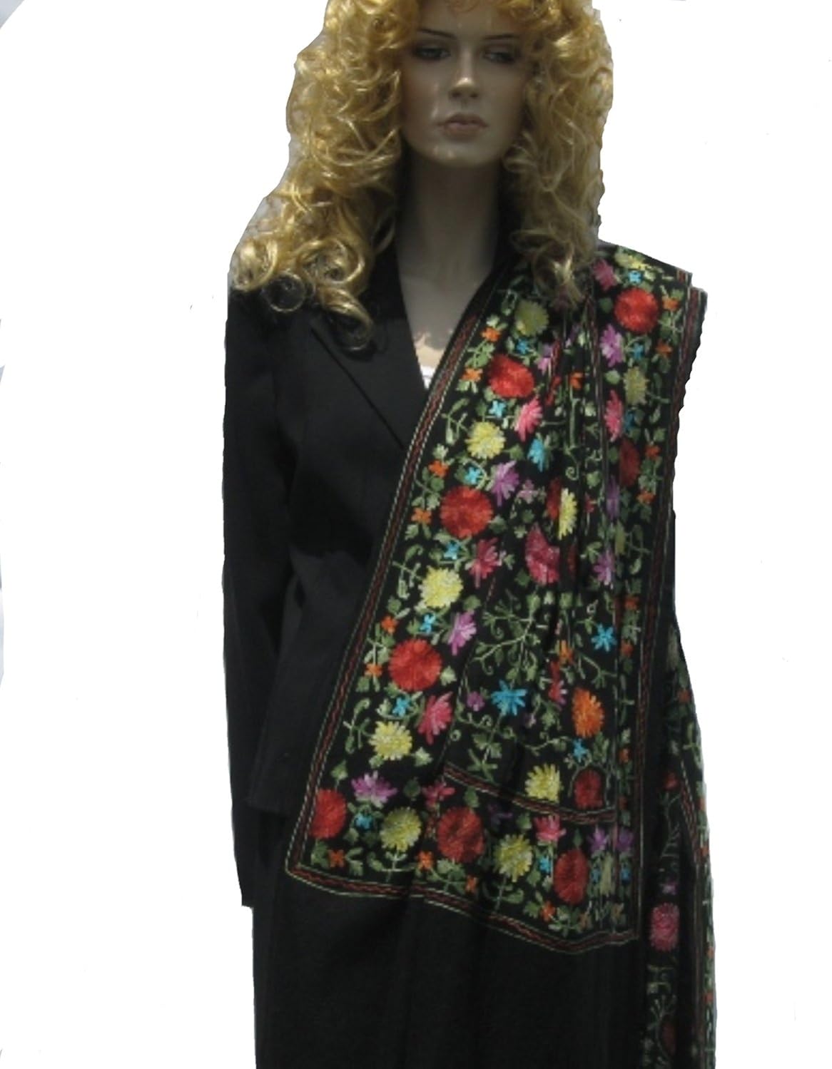 Amazon.com: SCARF - CASHMERE PASHMINA WRAP WITH CREWEL EMBROIDERY: Clothing