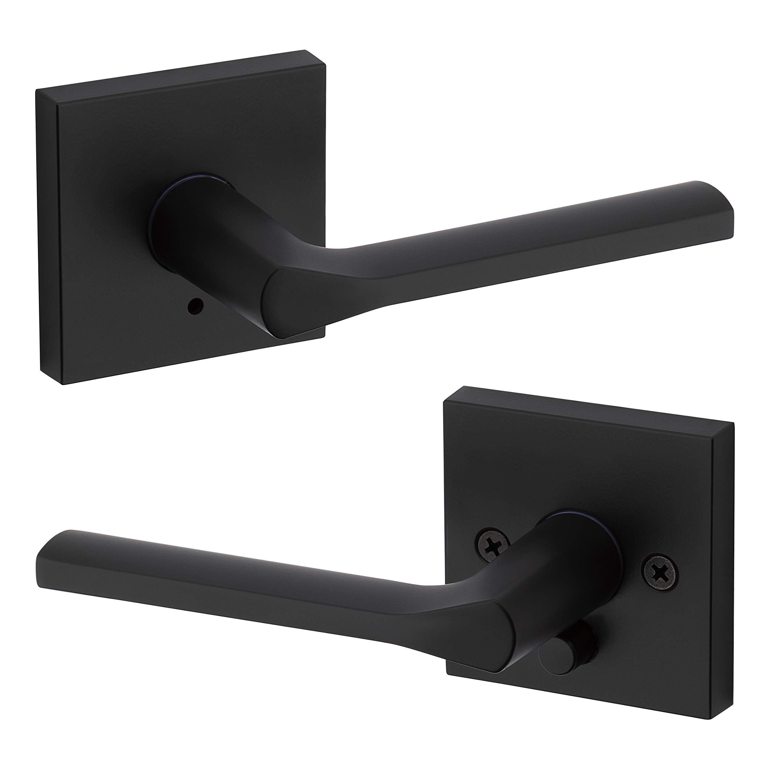 Kwikset 91550-034 Lisbon Door Lever, Matte Black