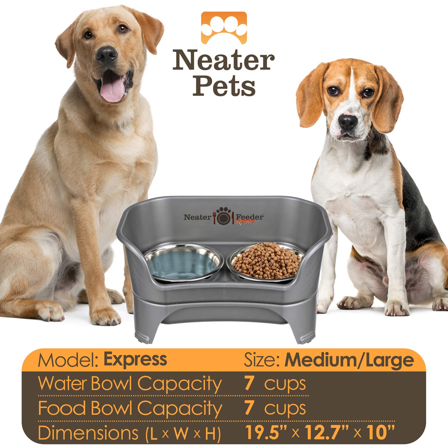 Neater Feeder Express Elevated Dog And Cat Bowls Raised Pet Dish