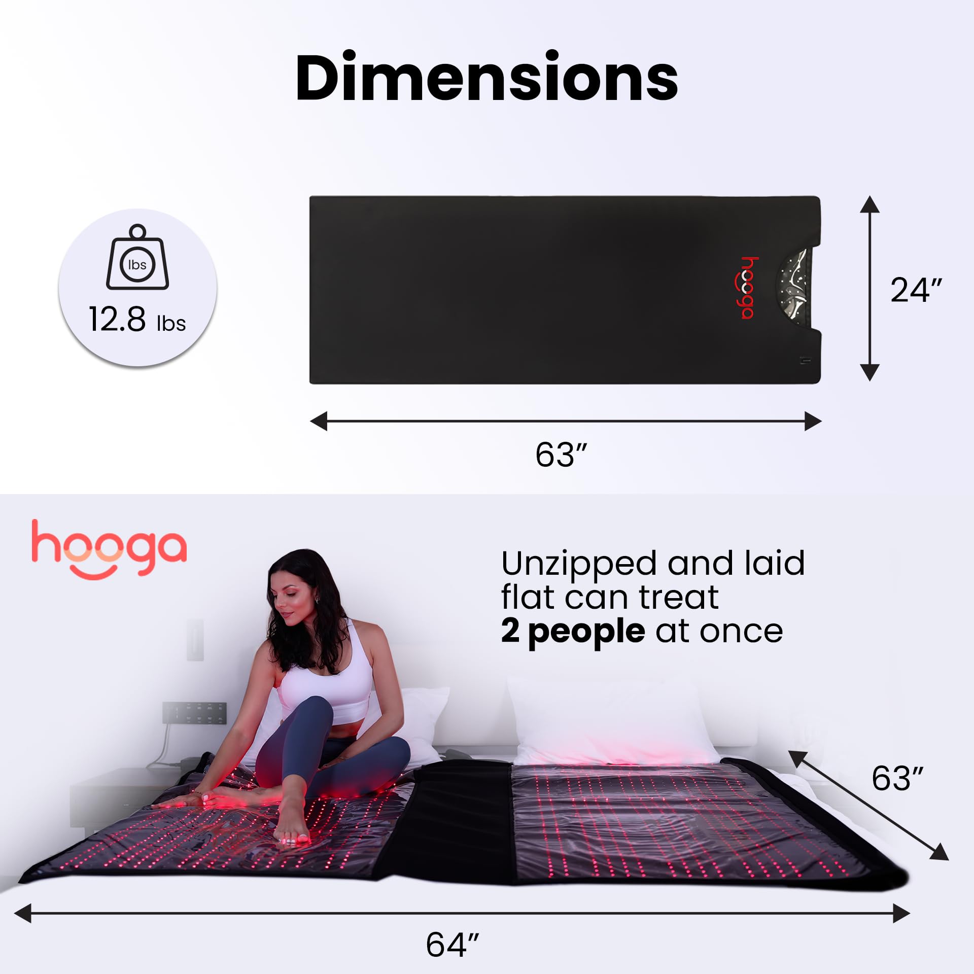 Red Light Therapy Blanket for Body, 1800 LEDs Red Near Infrared 660nm 850nm Full Body Pod, Wrap to Improve Sleep, Skin Health, Pain, Anti-Aging, Energy, Recovery, Performance. Full Body Coverage.