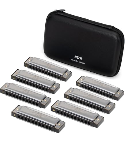 Amazon.com: Hohner PBH7 Piedmont Blues Harmonica Set - 7-Pack