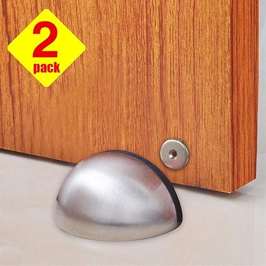 Door Stop, Door Stops, Stainless Steel Door Catch，3M Adhesive Tape, No