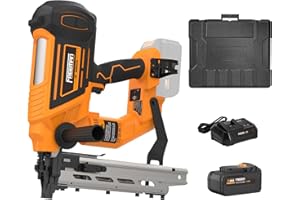 Freeman 20V Cordless 9-Gauge Fencing Stapler/Staple Gun Kit, Includes Battery, Charger, T-Handle & Case | Tool-Free Depth Adjust, Reload Indicator, Wire Alignment Notch | PE20VFS9