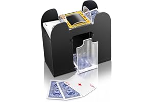 ARTISHION 1-6 Deck Automatic Card Shuffler, Poker Shuffler Machine, Casino Card Electric Shuffler, Lower Noise Playing Card Shuffler for UNO, Phase 10, Poker,Skip Bo Card Games