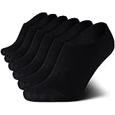Calvin Klein Womens No Show Socks - 6 Pack Non Slip Heel Lightweight Cotton Blend Invisible Liner Socks for Women