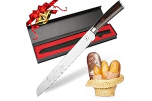 imarku Bread Knife, German High Carbon Stainless Steel Professional Grade Bread Slicing Knife, 10-Inch Serrated Edge Cake Knife, Bread Cutter for Homemade Crusty Bread