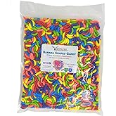 Banana Shaped Candy, Crazy Rainbow Assortment, 3 Pounds Bulk