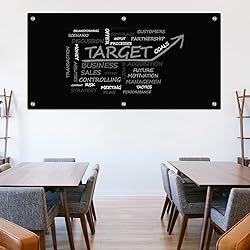 J&J worldwide Black Glass Whiteboard Magnetic Dry