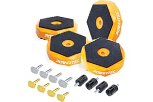 POWERTEC Bench Dog Puck - Fits 3/4" Dog Hole on Work Bench & T Track, Ideal for Sanding, Routing, Finishing & Painting, T Tra