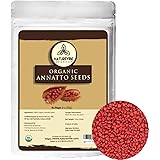 Naturevibe Botanicals Organic Annatto Seeds, 10 ounces | Non-GMO and Gluten Free