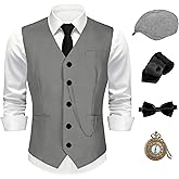 1920s Mens Costume,Roaring 20s Costumes for Men Accessories Set,Gatsby Gangster costume 1920s Mens Outfits