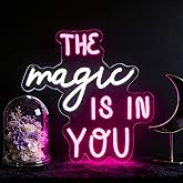 Neon Sign Led Neon Lights Neon Signs for Wall Decor USB Powered Led Neon Signs for Room Decoration (Magic Is In You)