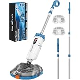 EARTHCRAFT 18.5 GPM Suction Pool Vacuum for Above Ground Pool,Hot Tubs,Spas | Handheld Pool Vacuum,Rechargeable Pool Vacuum，60 Mins Runtime, Telescopic Pole Up To 75''
