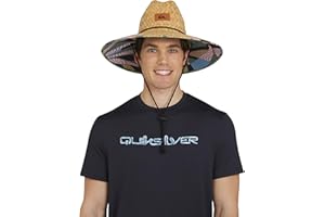 Quiksilver Men's Wide Brim Outdoor Lifeguard Straw Sun Hat