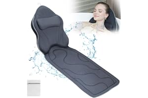Poemland Full Body Bath Pillow for Tub-Extra Thick Bathtub Pillow with Head & Neck Support, Soft Tub Pillow for Comfort, Non-Slip Bath Cushion for Women, Men & Seniors, Luxury Bathroom Accessories