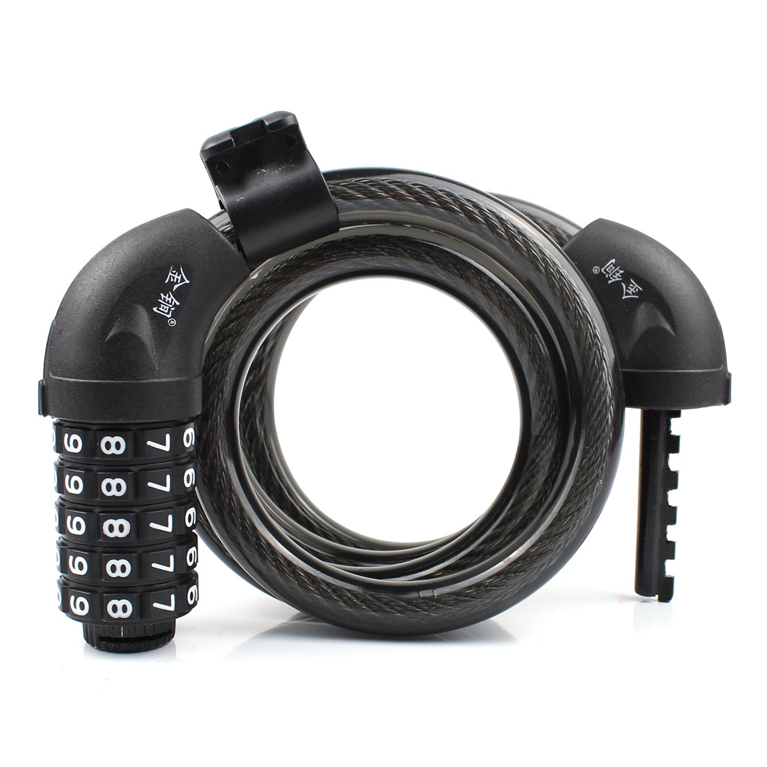 Jinjian Bike Lock with 5-Digit Resettable Number, 120cm/12mm Heavy Duty Chain Lock, Combination Cable Lock For Bicycle, Scooter, Grills & Other Items That Need To Be Secured …