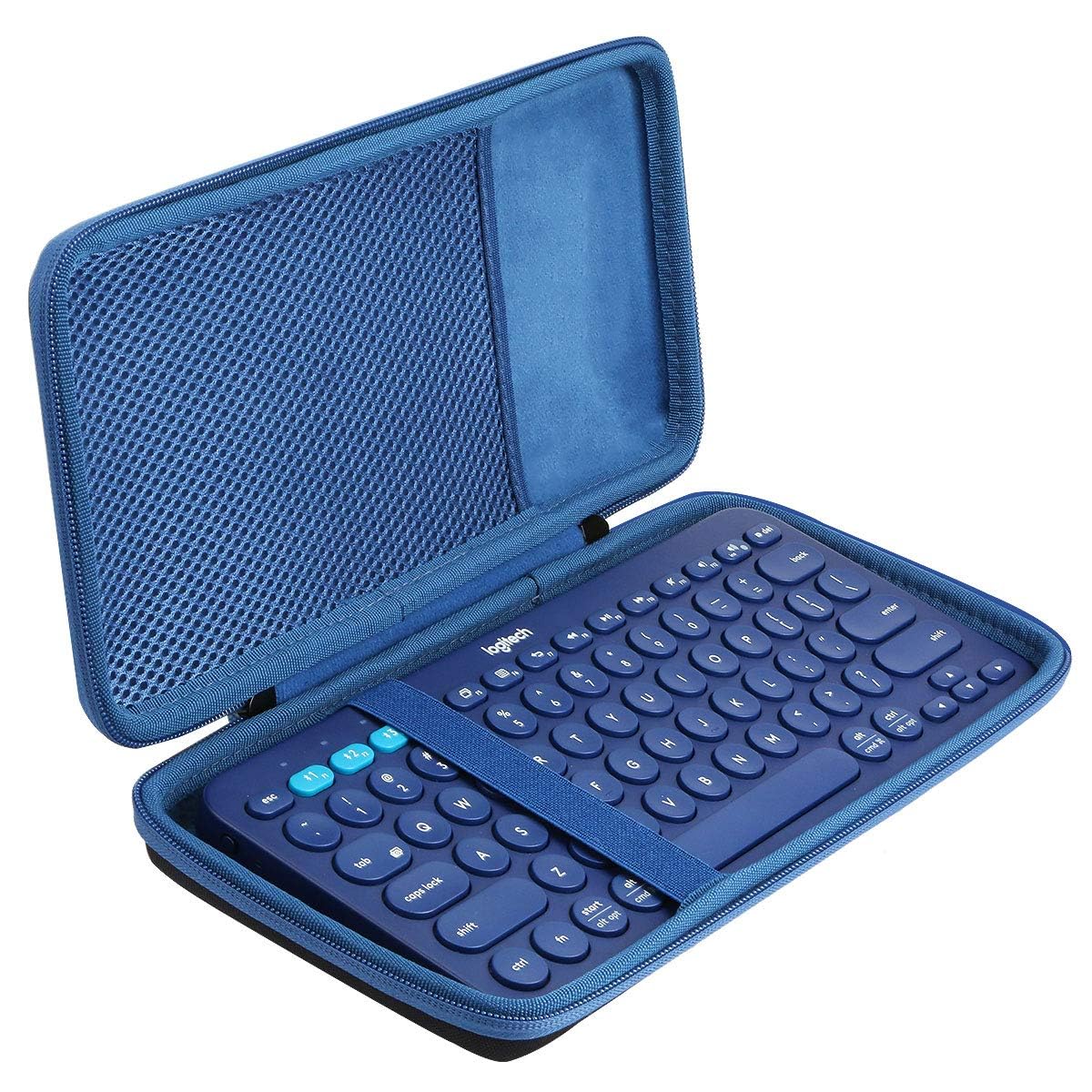 Khanka Case for Logitech Pebble Keys 2 K380s/Logitech K380 Multi-Device Bluetooth Wireless Keyboard,Case Only (Blue Lining)
