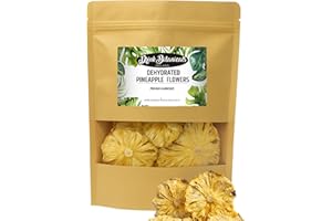 Dehydrated Dried Pineapple Slices Flowers | 100% Natural | For Cocktails, Snacking, Baking, Cakes, Cooking | No Added Sugar | GMO-Free, Vegan, Vegetarian | Drink Botanicals Ireland | 3.5 oz |100 Grams