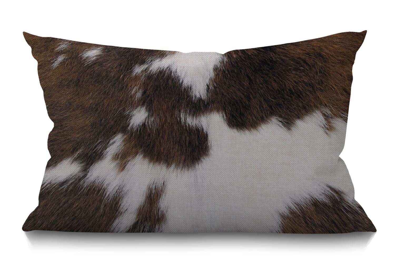 30cmx50cm Cushion Cover Rustic Farmhouse Decor Cowhide accent Printing Pillowcases Cotton Linen cattle fur animal brown mammal Throw Pillow Case Pillow Cover for Sofa Couch Bedroom,12 x 20 Inch