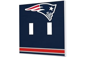 STRATEGIC PRINTING Keyscaper NFL Stripe Double Toggle Light Switch Plate