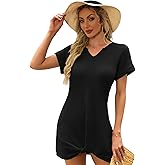 Pxzlxll Beach Swimsuit Coverup for Women V Neck Swimwear Twisted Dresses Bathing Suit