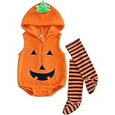 Dobeiokal Toddler Baby Girl Boy Halloween Costumes Animal Fruits Costume Zipper Hooded Romper Stockings Cute Cosplay Outfits