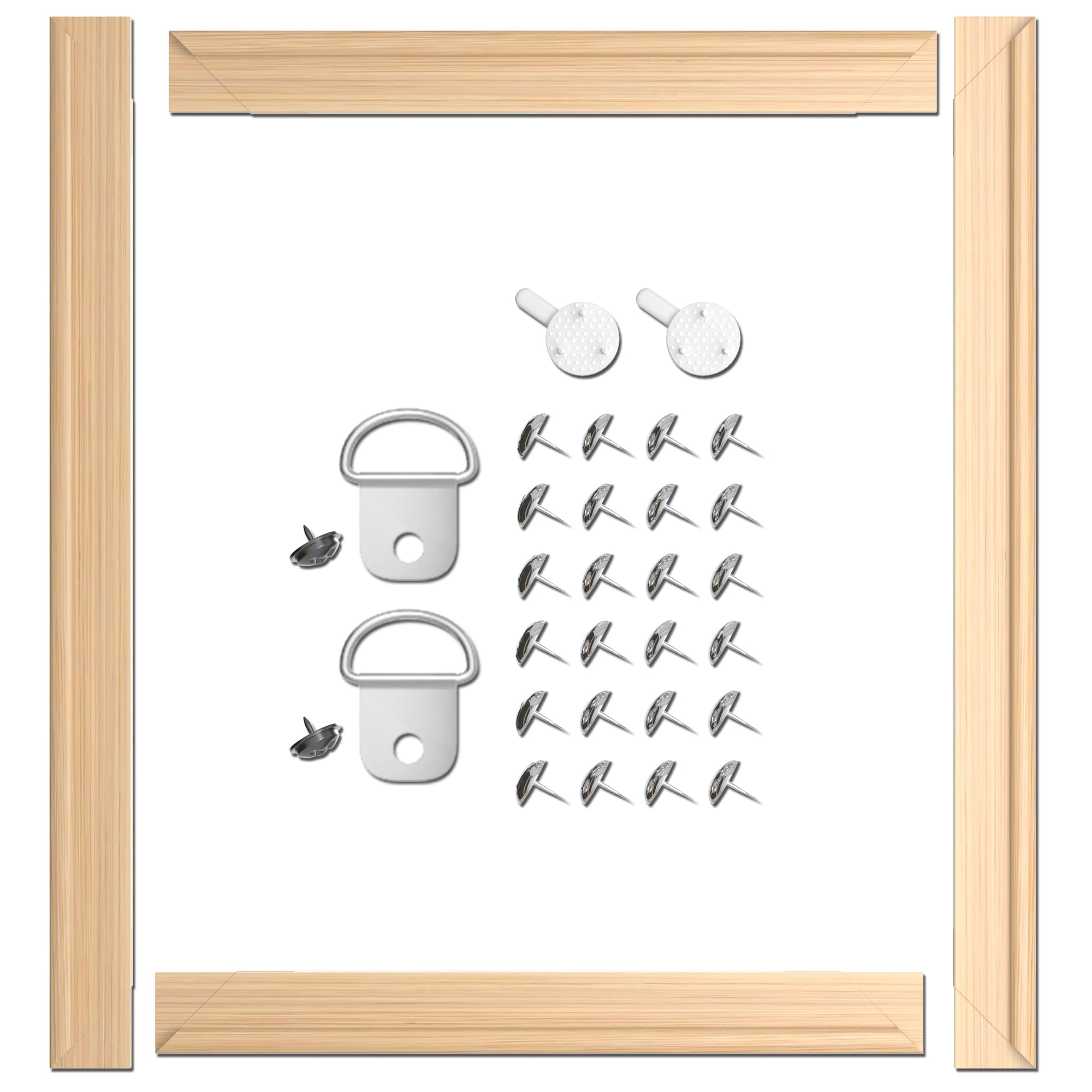 DIY Canvas Stretcher Bars 16x20 Inch Canvas Frame - Easy to Assemble, Gallery Wrap Oil Frame Kits Canvas Wood Stretcher Bars- for Oil Paintings, Prints, Paint by Numbers & Posters